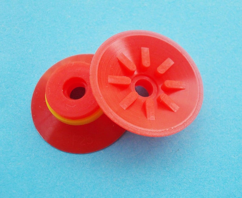SICODA Industrial Flat Vacuum Suction Cup F Series Single-Layer Silicone Robotic Arm Accessory with Ribs,Pack of 5 pcs (F25) - Image 4